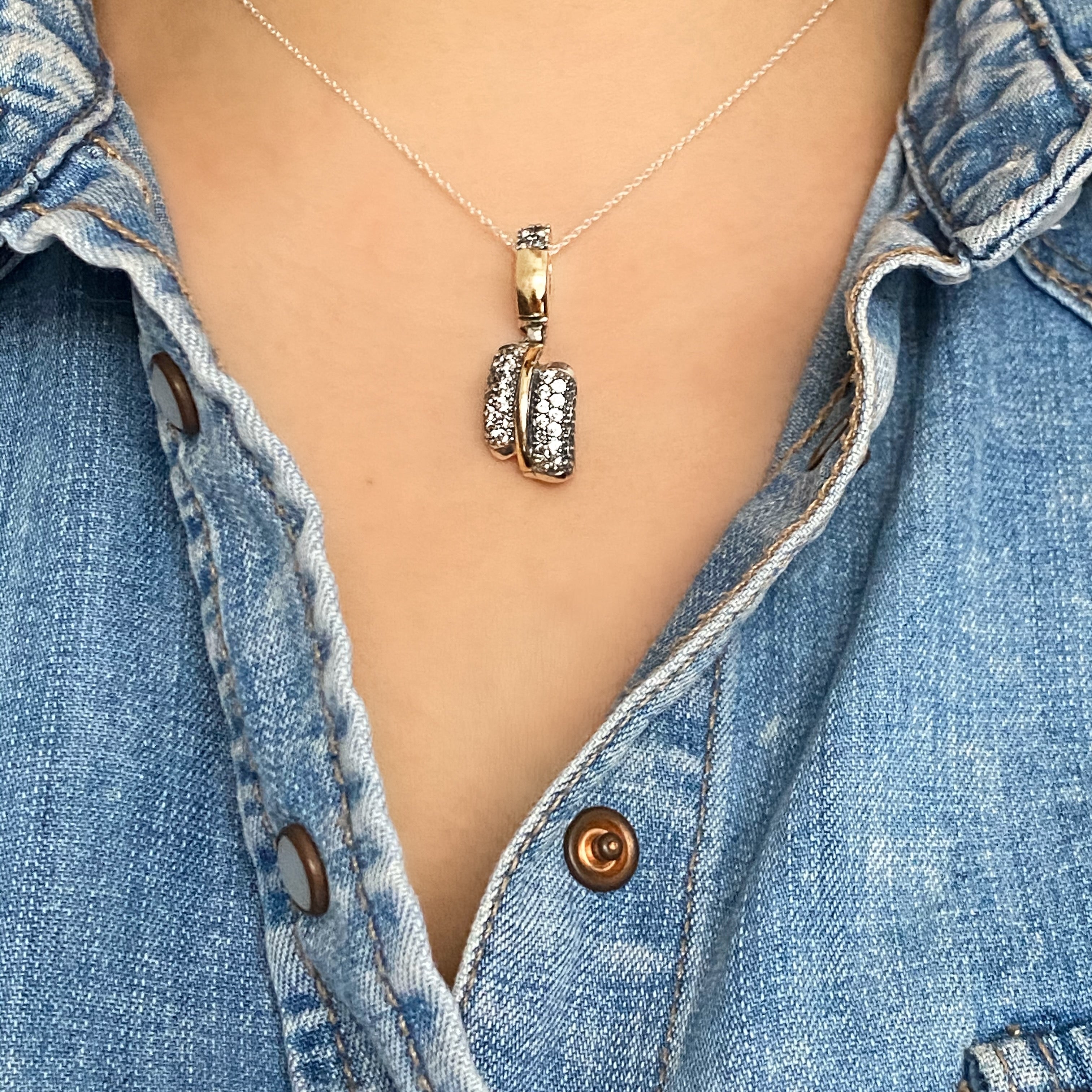 CELESTIA NECKLACE - Sterling Silver & 14k Yellow Gold-Tayroni