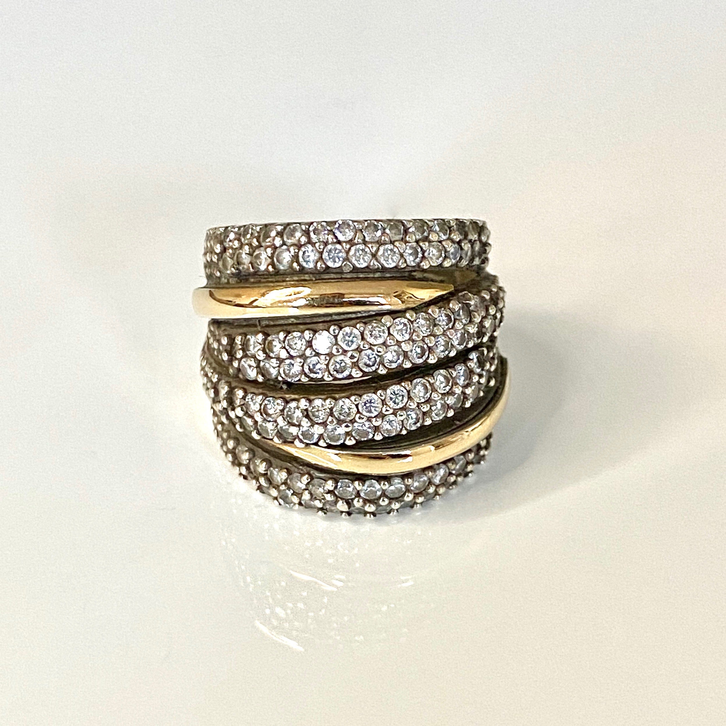 CELESTIA RING - Sterling Silver & 14k Yellow Gold-Tayroni