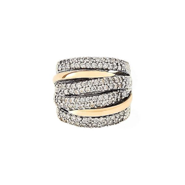 CELESTIA RING - Sterling Silver & 14k Yellow Gold-Tayroni