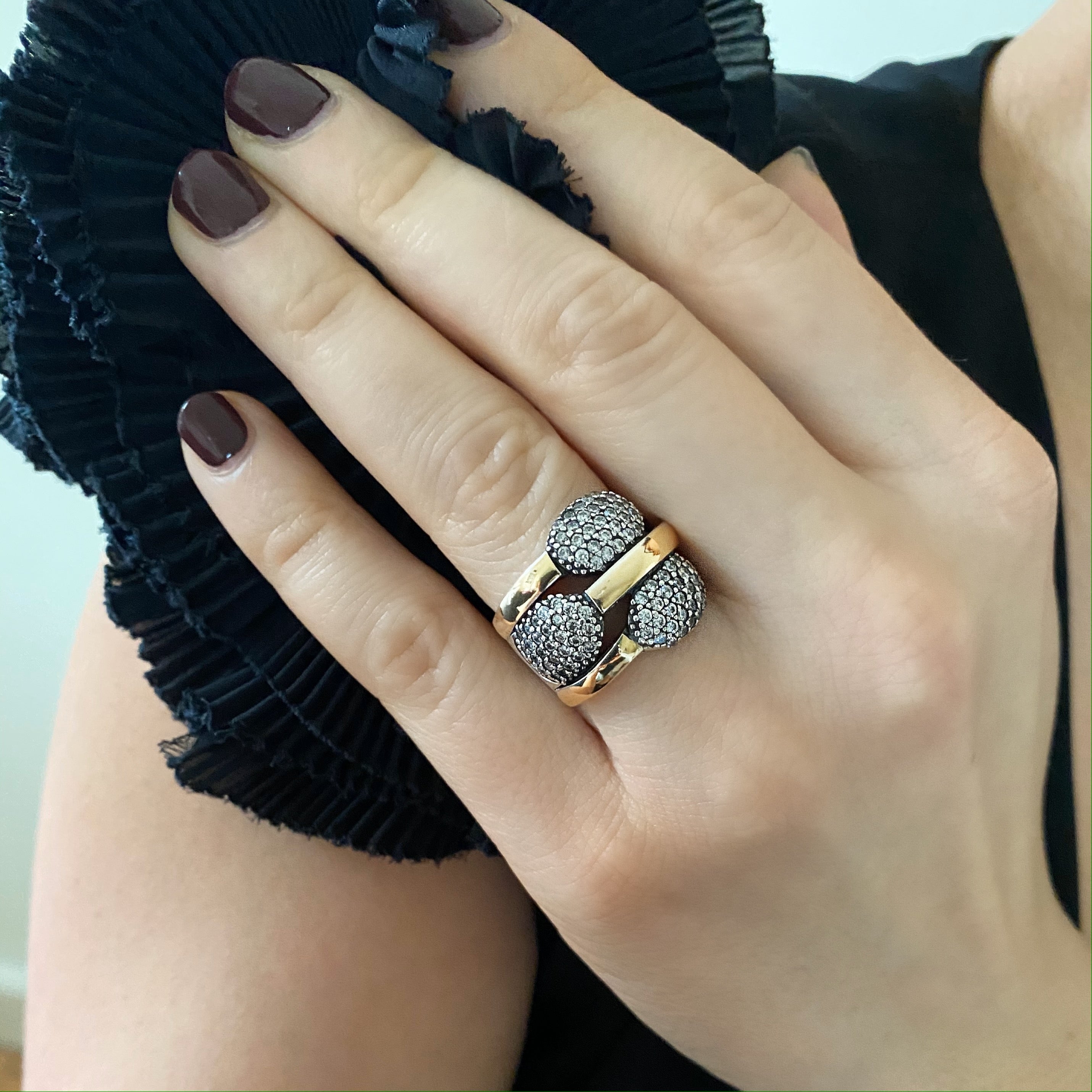 CHELSEA RING - Sterling Silver & 14k Yellow Gold-Tayroni