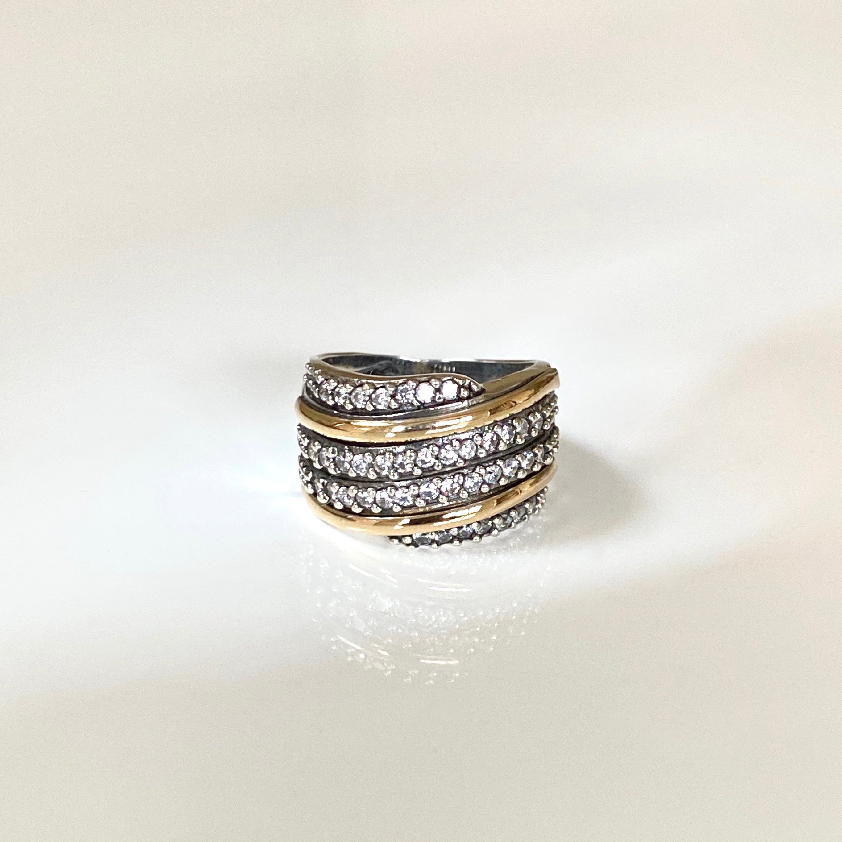 CHLOE RING - Sterling Silver & 14k Yellow Gold-Tayroni