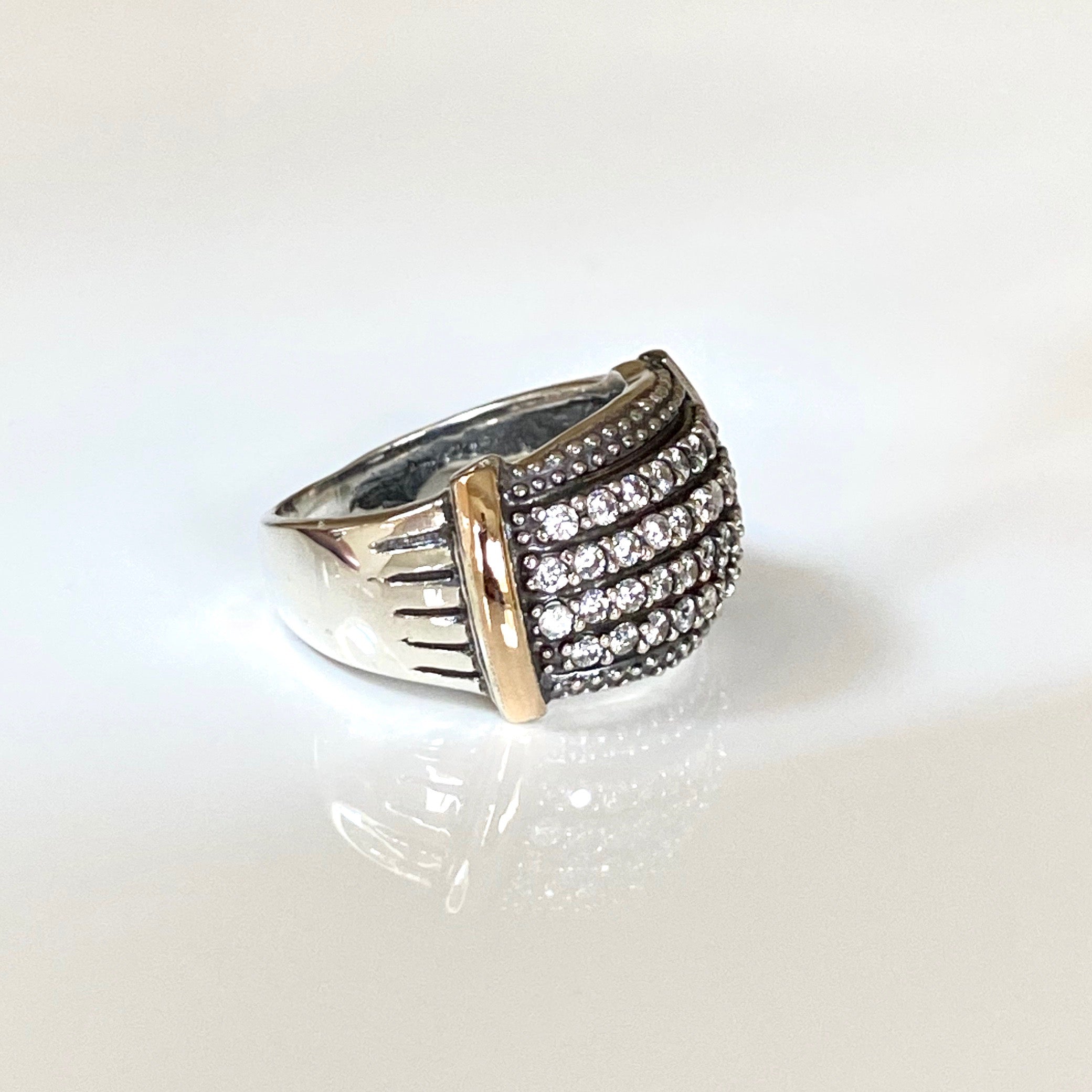 CIELO RING - Sterling Silver & 14k Yellow Gold-Tayroni