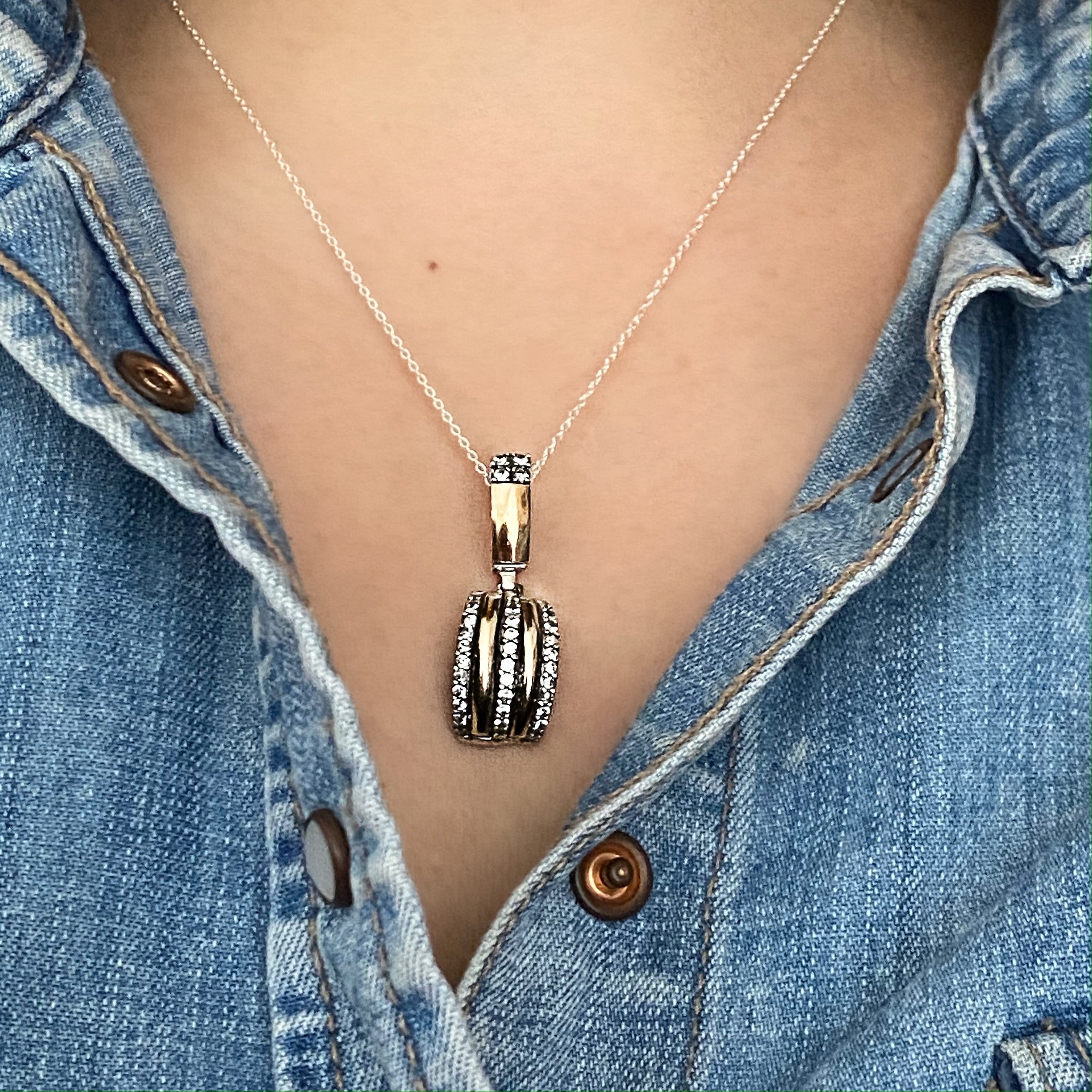 ESTELAR NECKLACE - Sterling Silver & 14k Yellow Gold-Tayroni