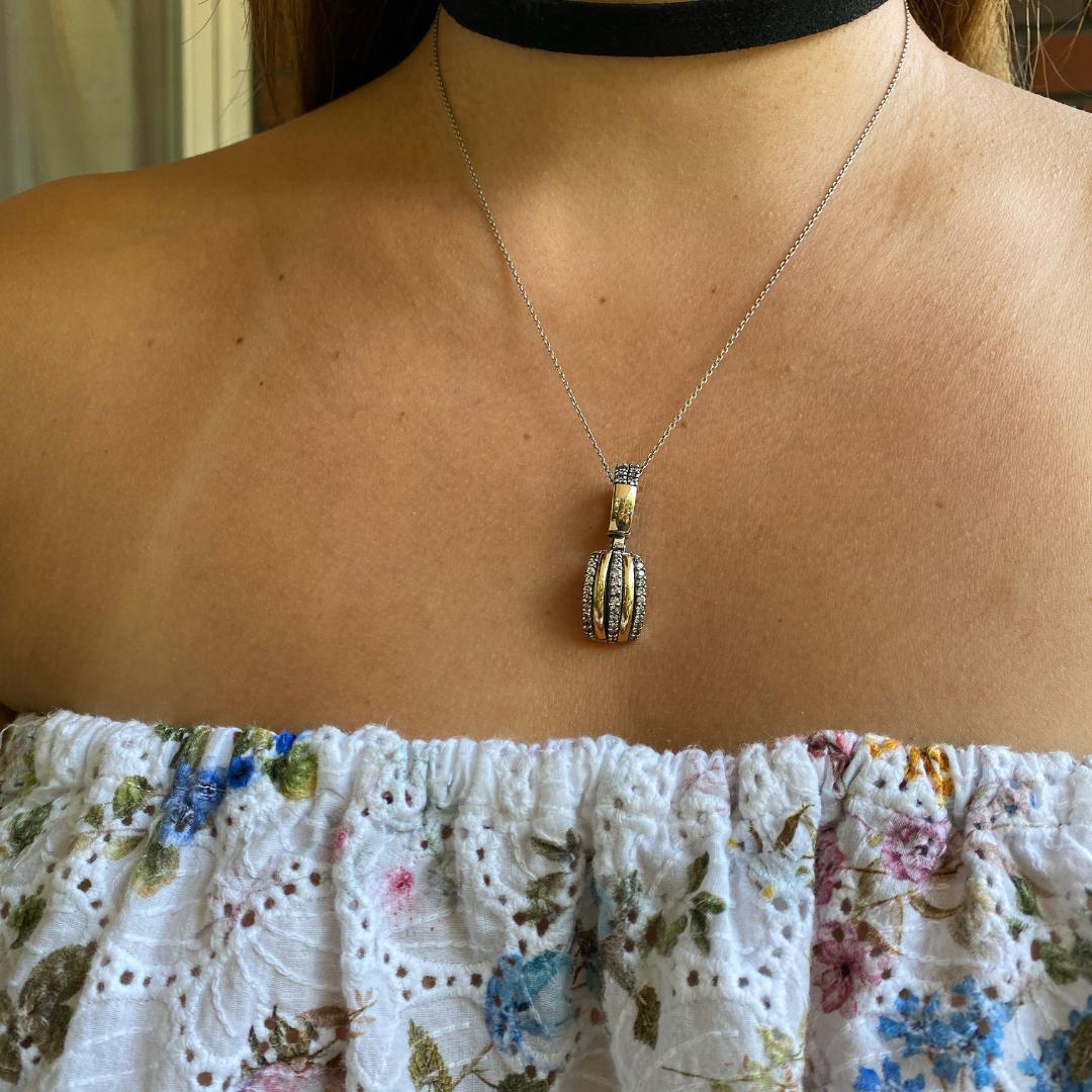 ESTELAR NECKLACE - Sterling Silver & 14k Yellow Gold-Tayroni