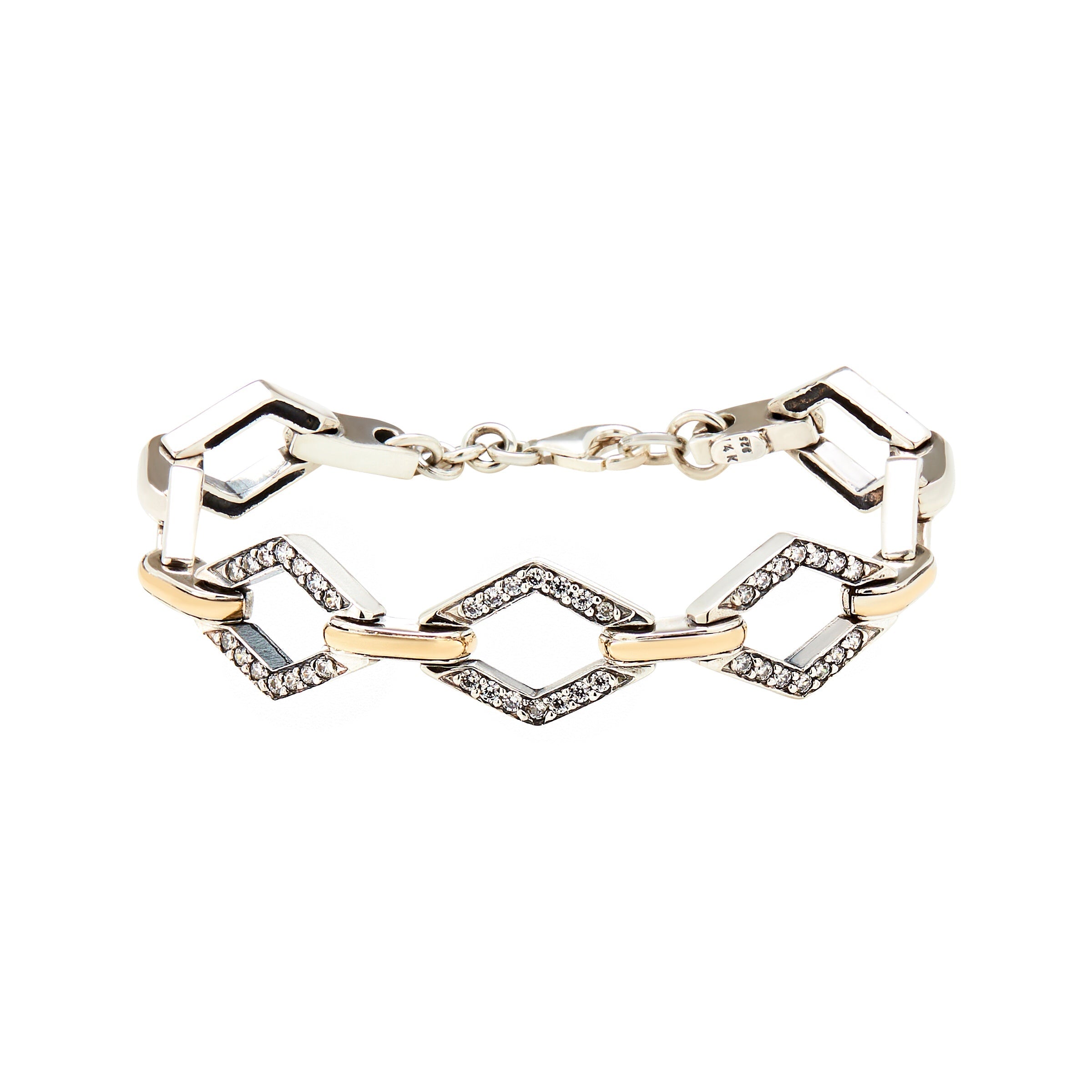 ESTRELLA CHAIN BRACELET - Sterling Silver & 14k Yellow Gold-Tayroni