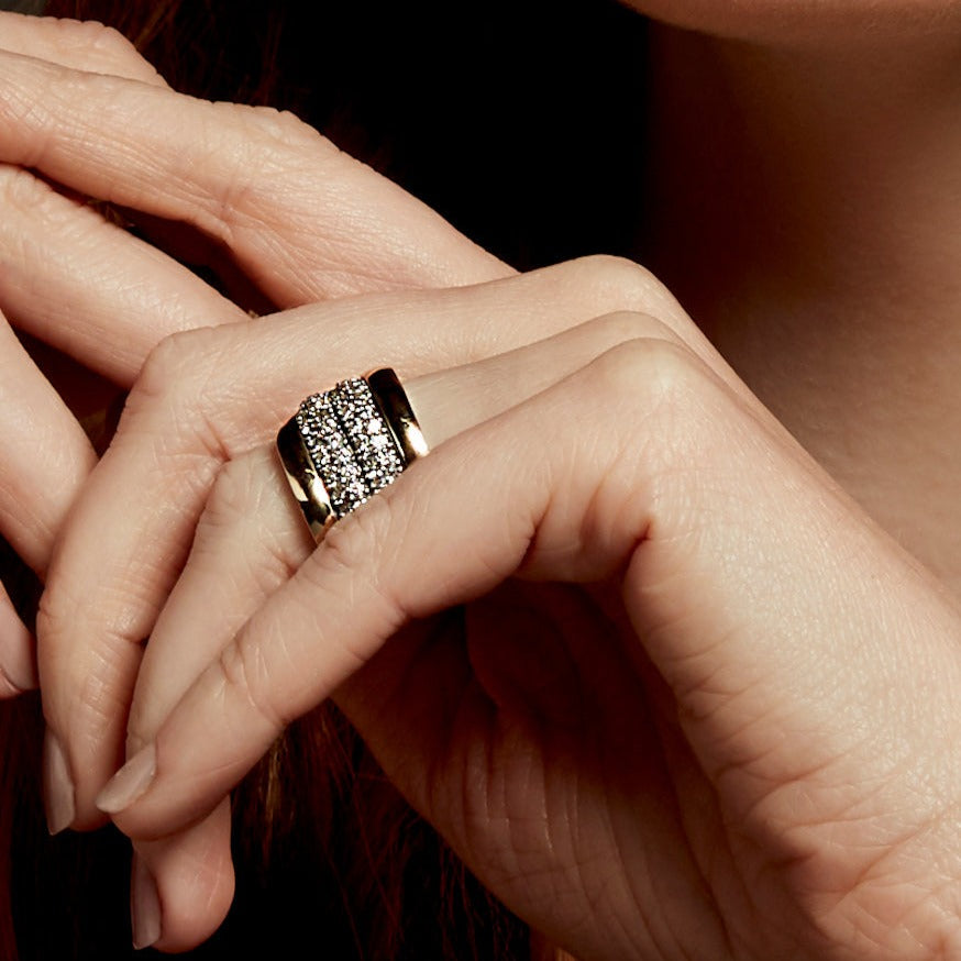 ESTRELLA RING - Sterling Silver & 14k Yellow Gold-Tayroni