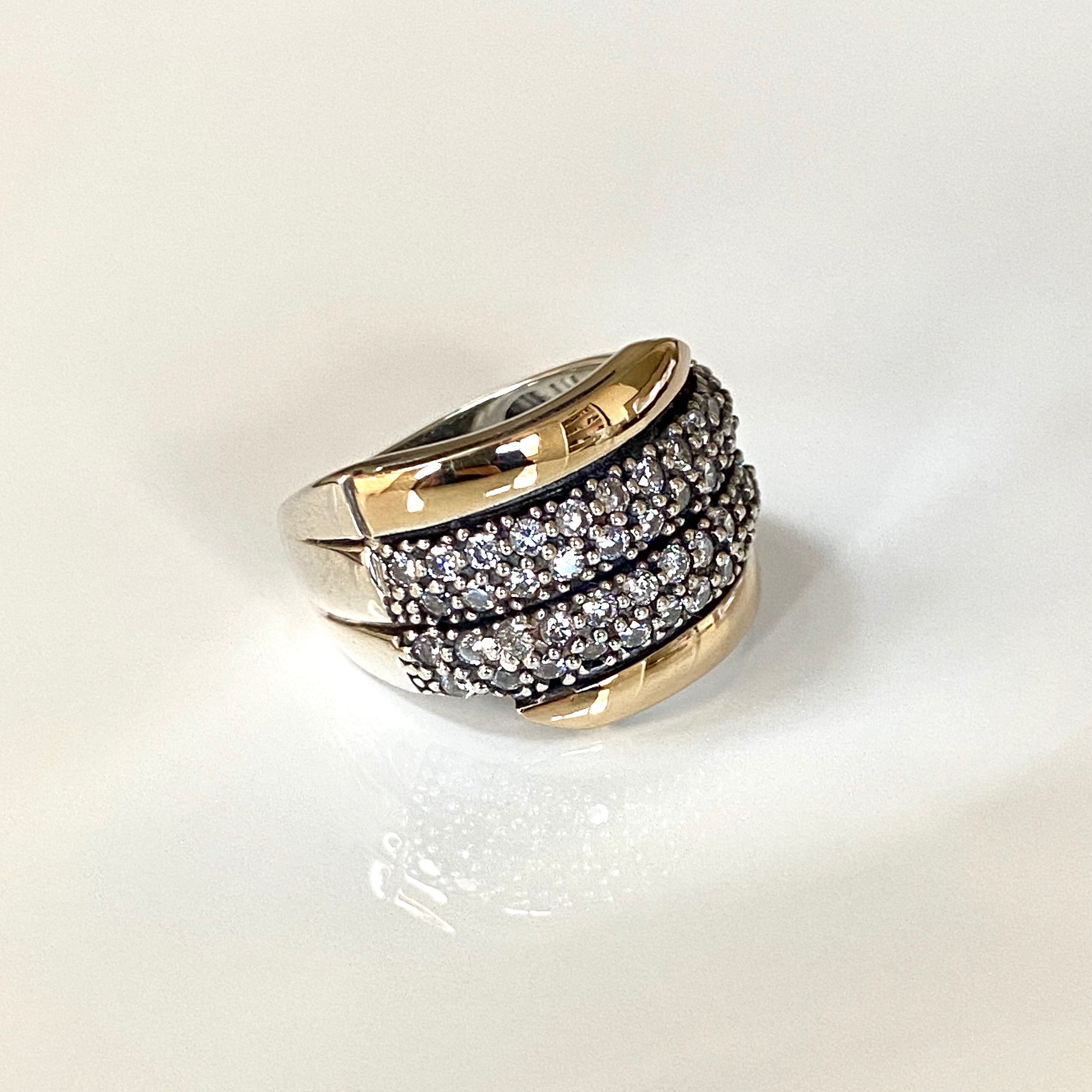 ESTRELLA RING - Sterling Silver & 14k Yellow Gold-Tayroni