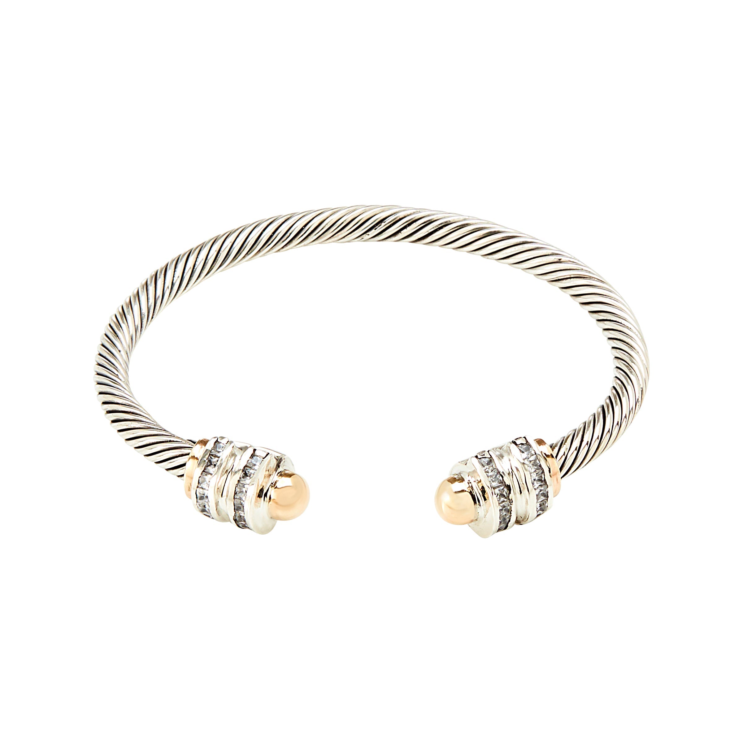 GALAXY CUFF BRACELET - Sterling Silver & 14k Yellow Gold-Tayroni
