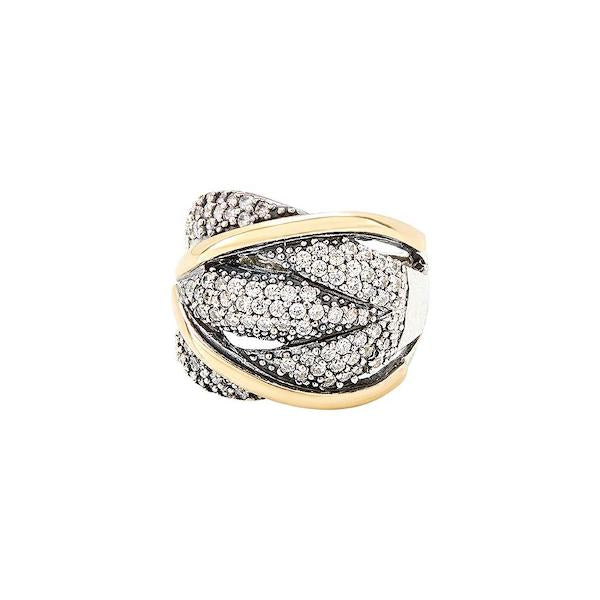 GALAXY RING - Sterling Silver & 14k Yellow Gold-Tayroni