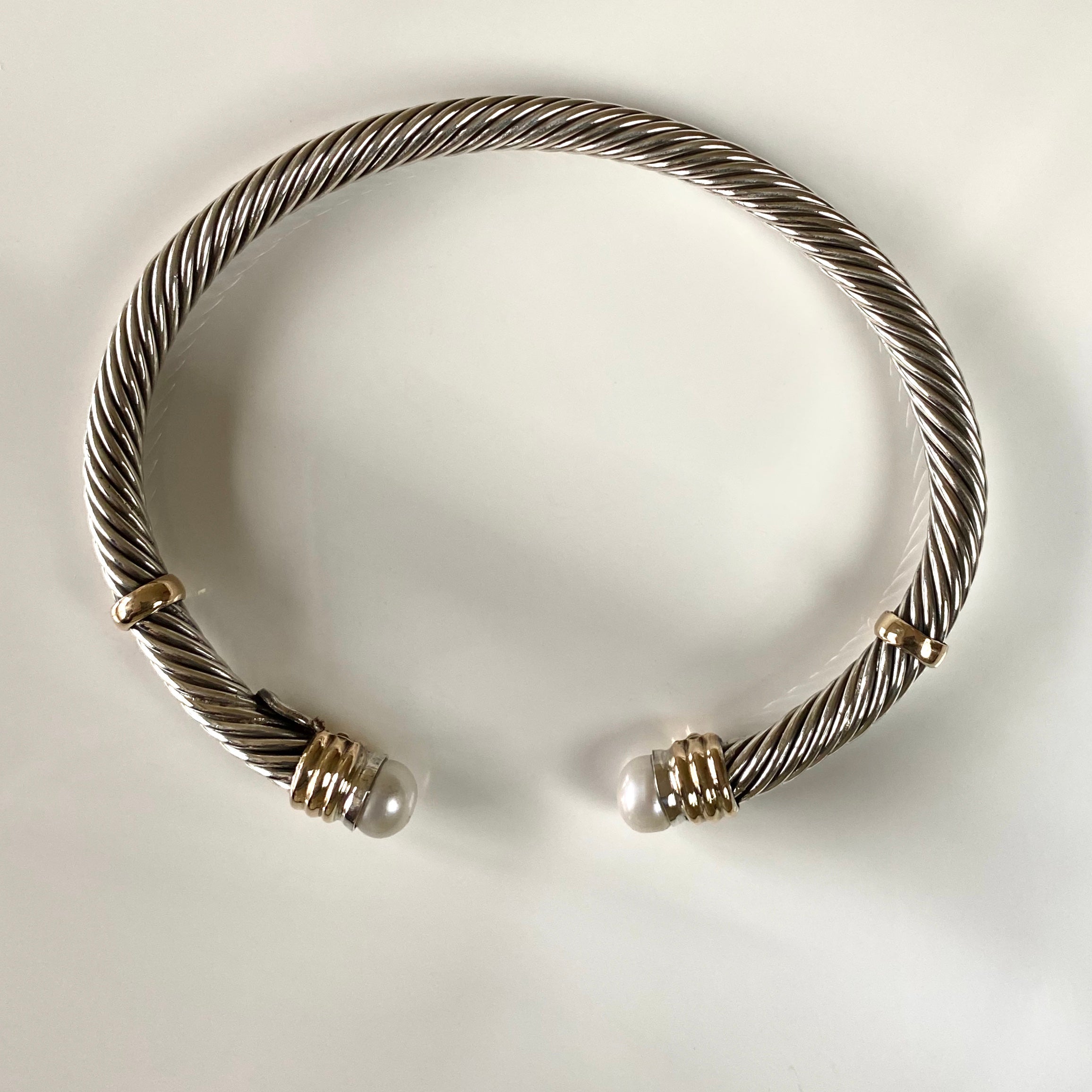 GRACE CUFF BRACELET - Sterling Silver and 14k Yellow Gold-Tayroni