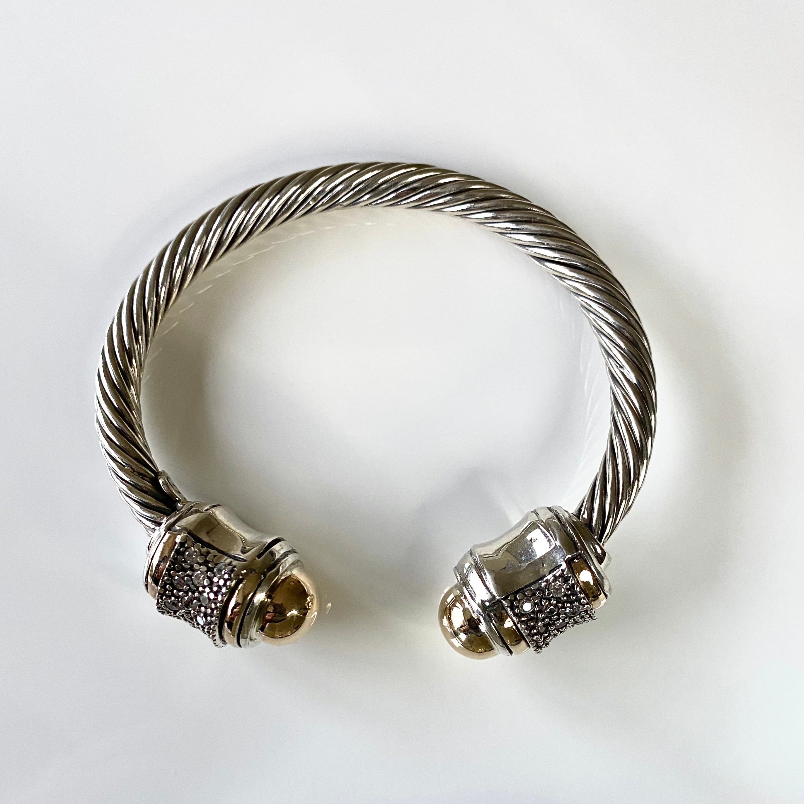 HAMPTONS CUFF BRACELET - Sterling Silver & 14k Yellow Gold-Tayroni