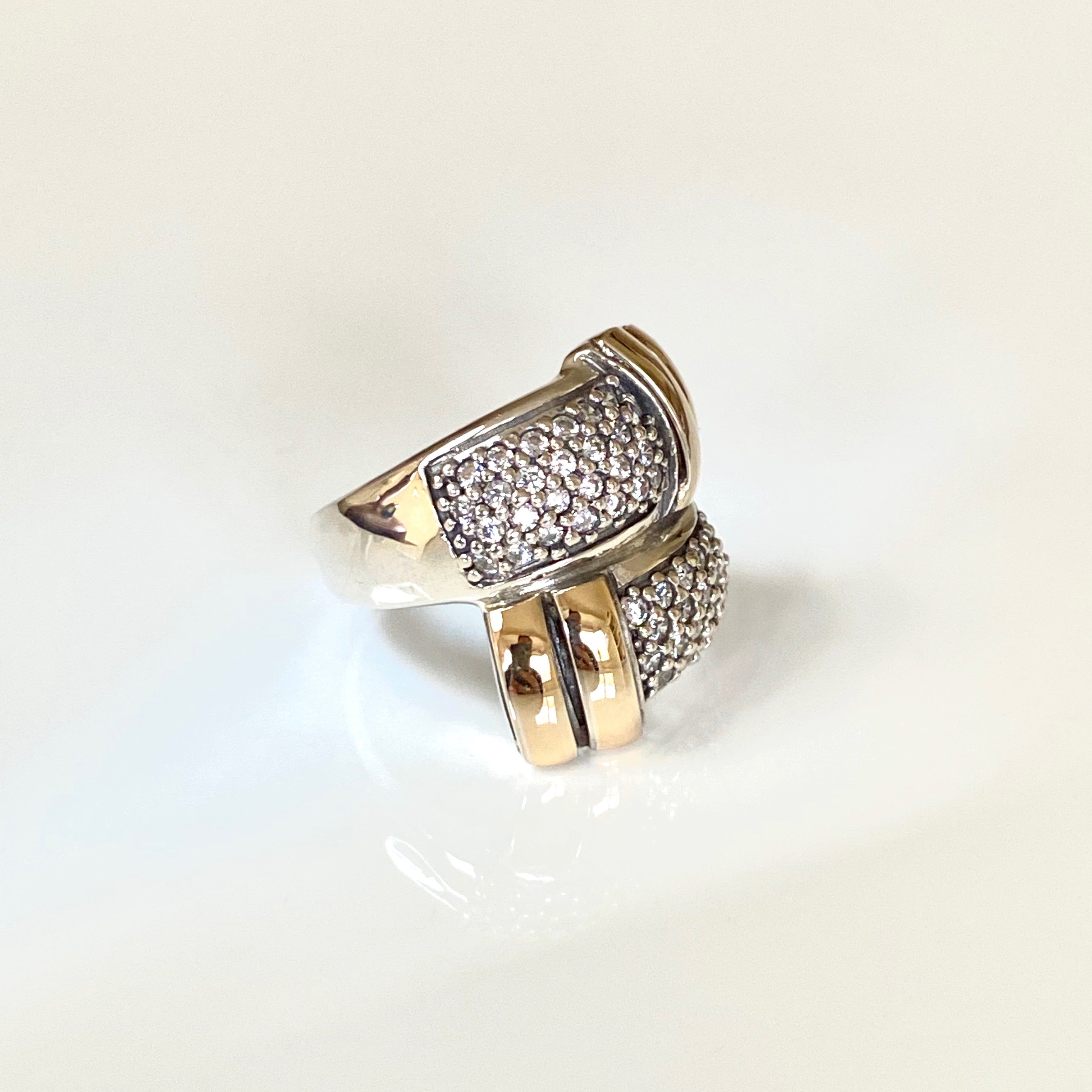 HAMPTONS RING - Sterling Silver & 14k Yellow Gold-Tayroni