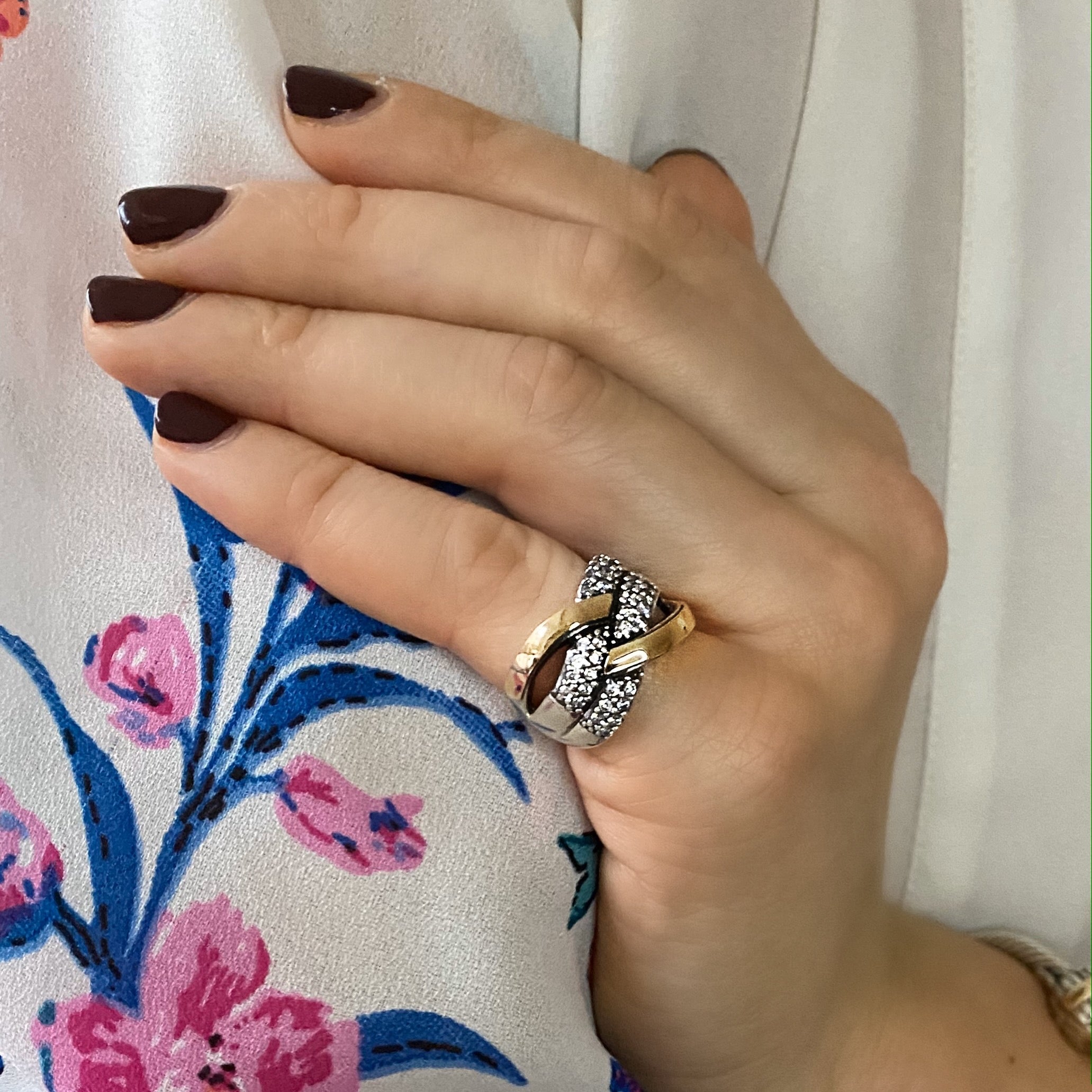 HYDE RING - Sterling Silver & 14k Yellow Gold-Tayroni