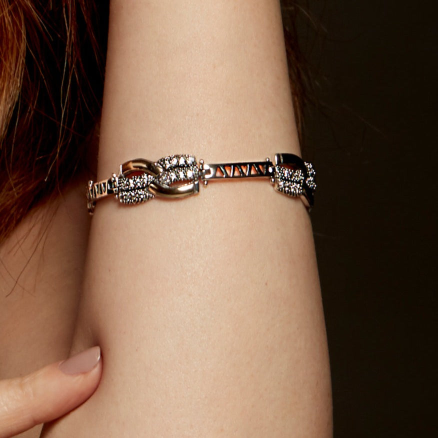 INFINITY CHAIN BRACELET - Sterling Silver & 14k Yellow Gold-Tayroni