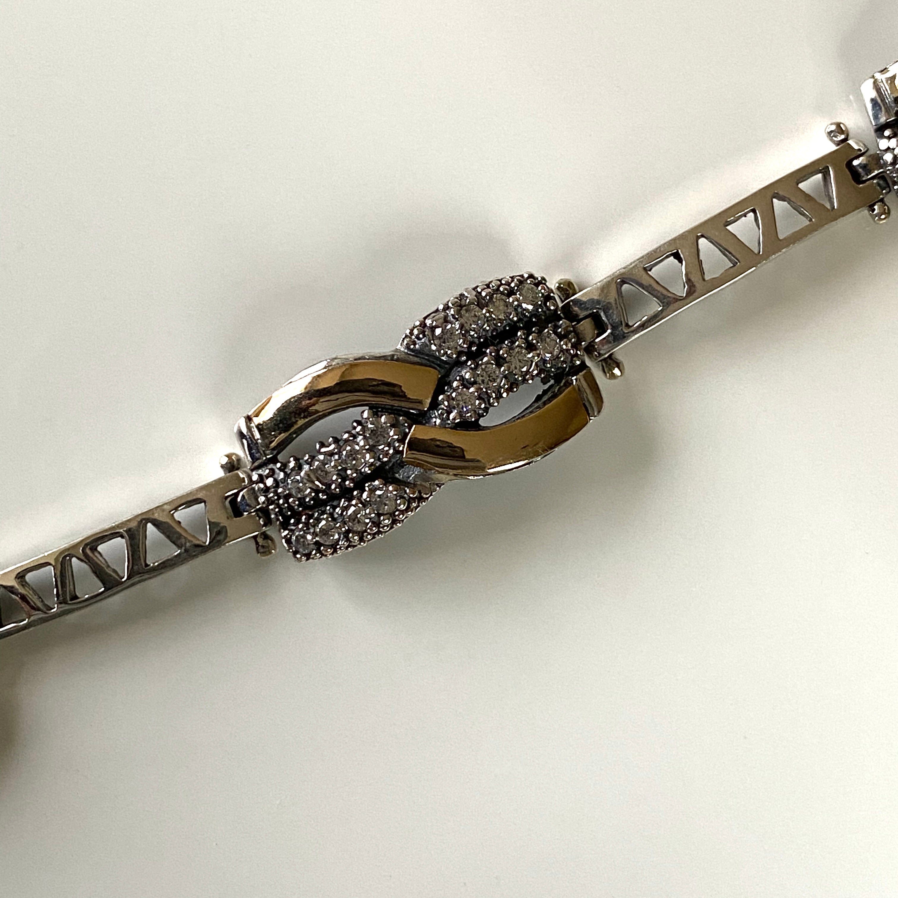 INFINITY CHAIN BRACELET - Sterling Silver & 14k Yellow Gold-Tayroni