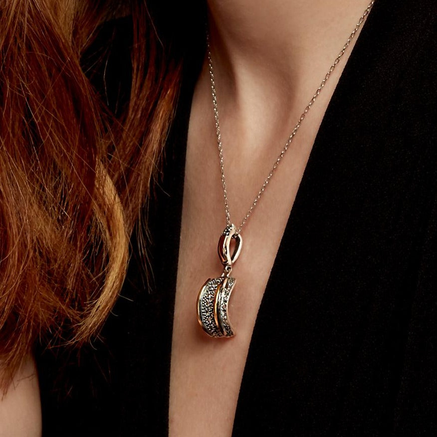 INFINITY NECKLACE - Sterling Silver & 14k Yellow Gold-Tayroni