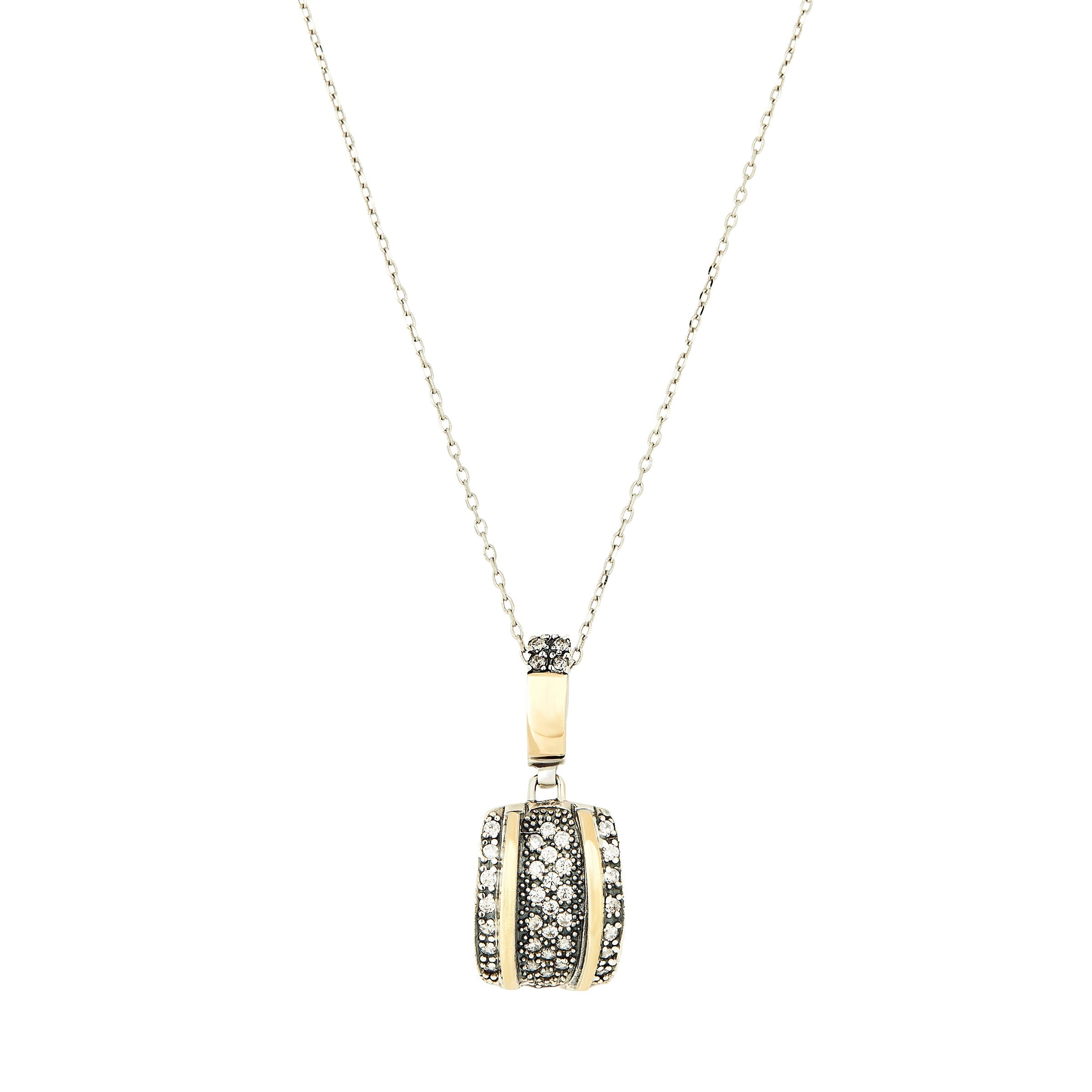 INFINITY NECKLACE - Sterling Silver & 14k Yellow Gold-Tayroni