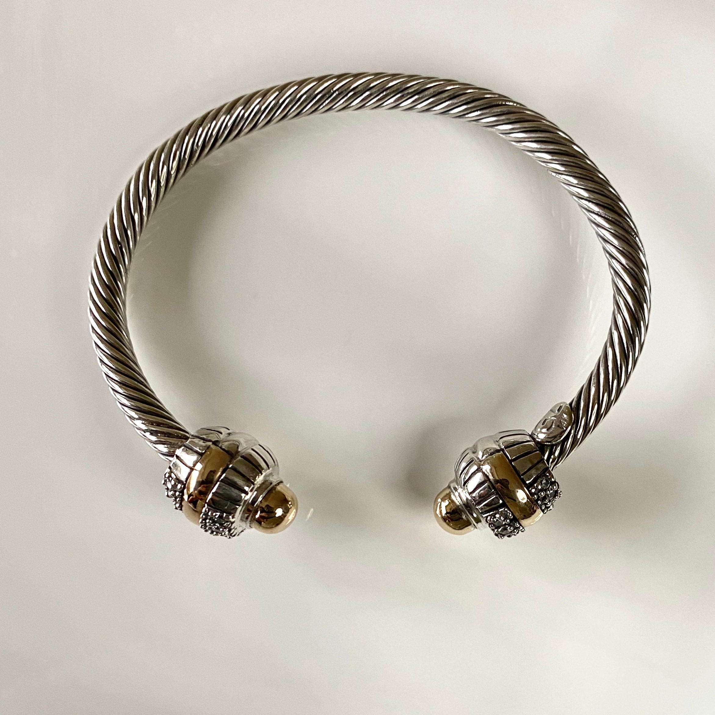 INTERSTELLAR CUFF BRACELET - Sterling Silver & 14k Yellow Gold-Tayroni
