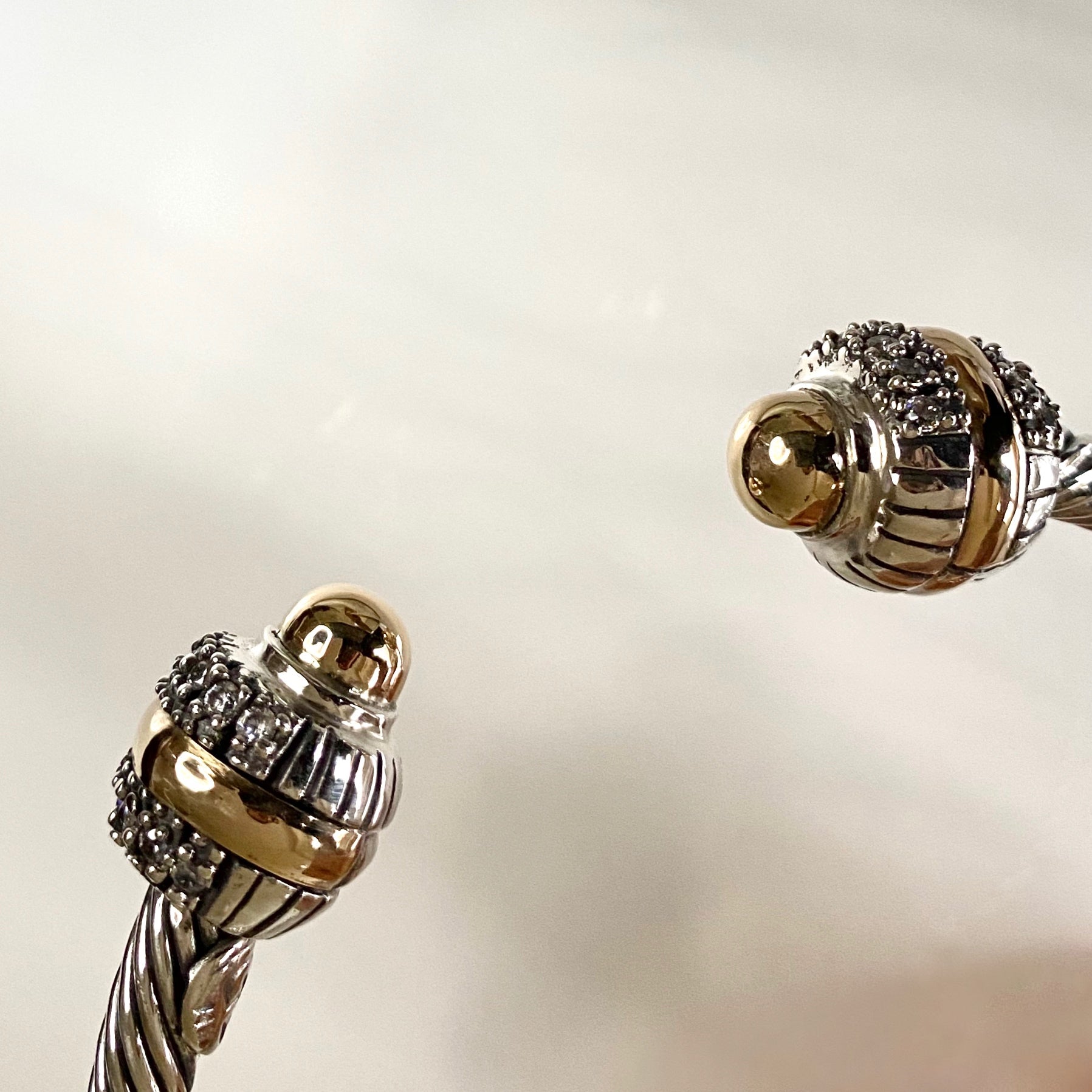 INTERSTELLAR CUFF BRACELET - Sterling Silver & 14k Yellow Gold-Tayroni