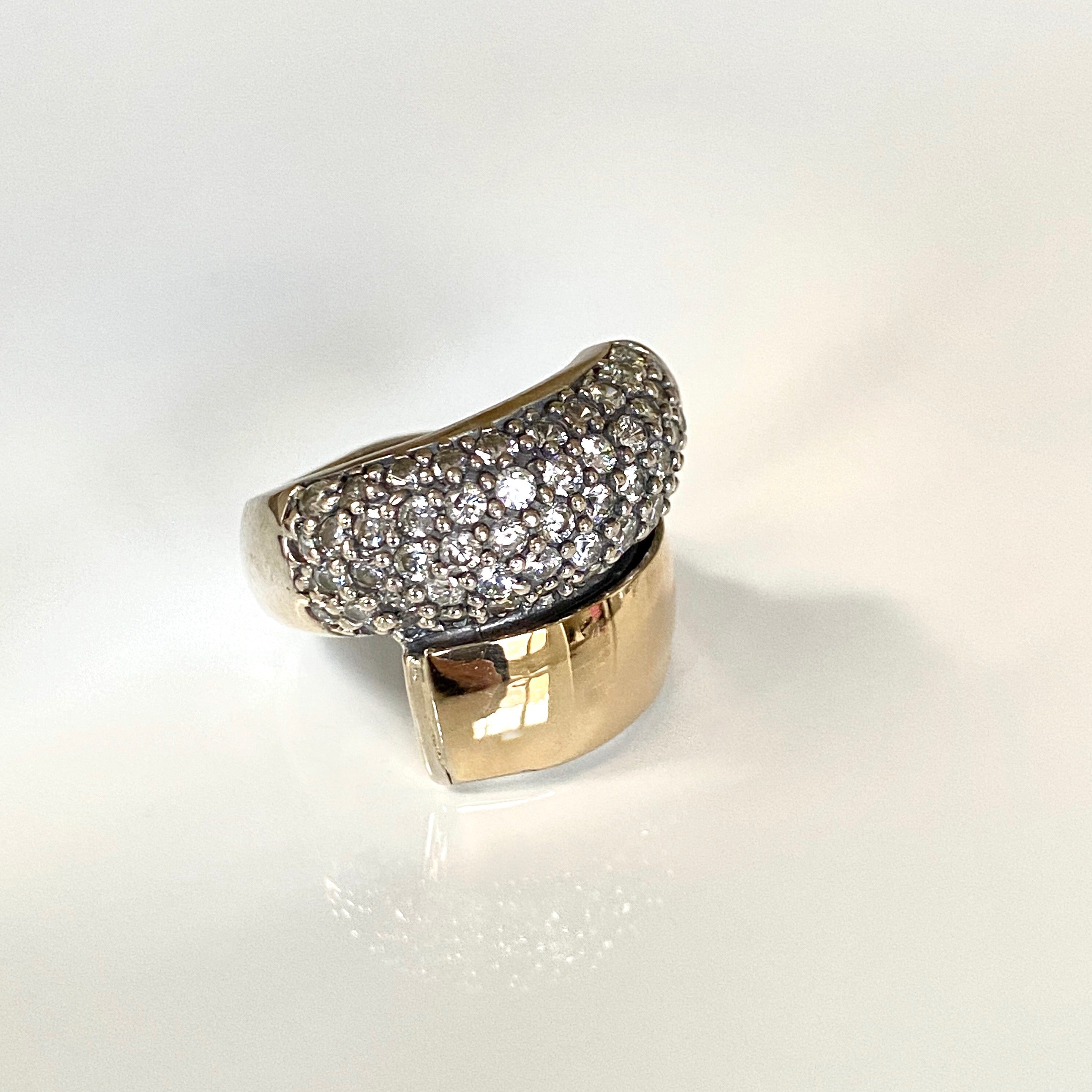 INTERSTELLAR RING - Sterling Silver & 14k Yellow Gold-Tayroni