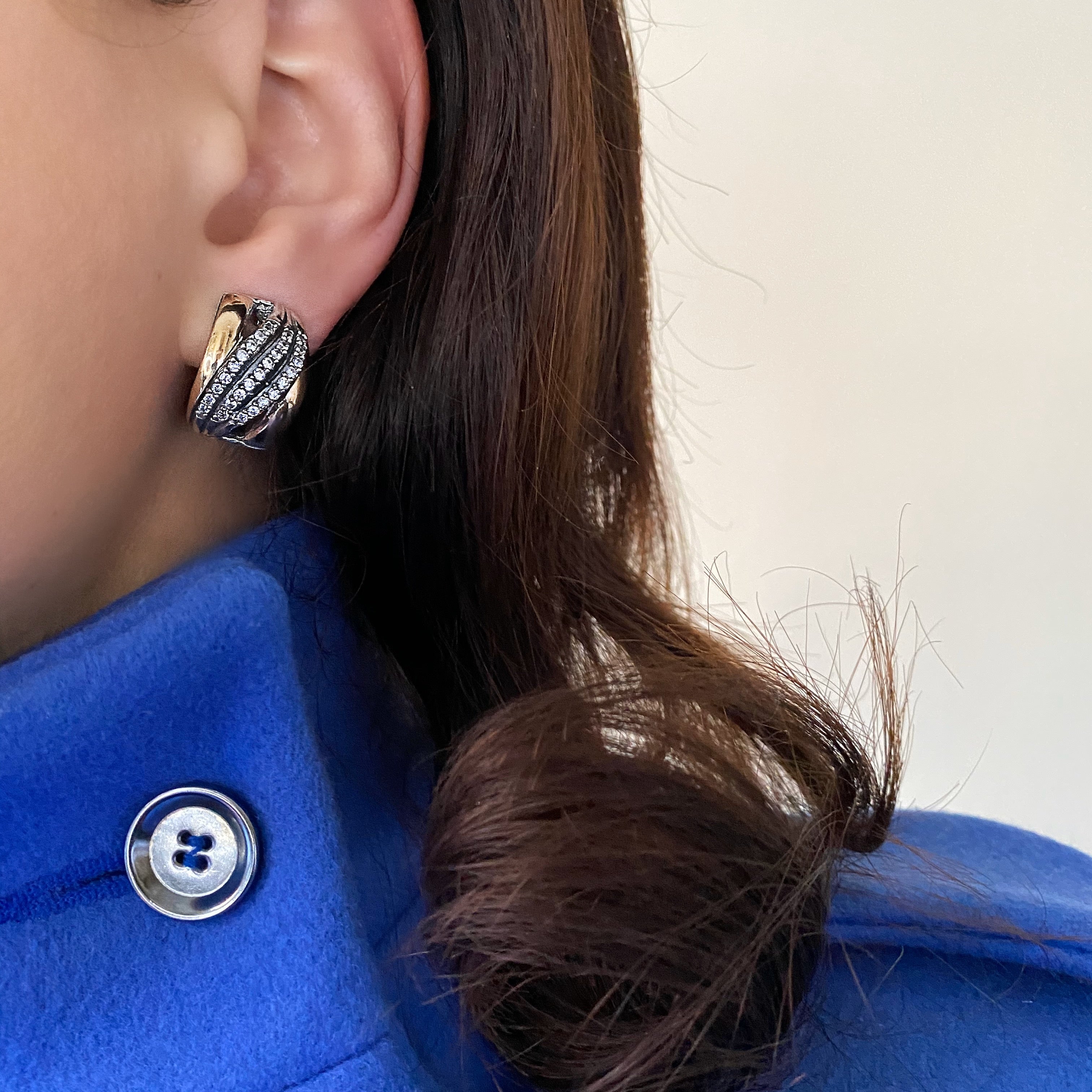 MAKE A WISH EARRINGS - Sterling Silver & 14k Yellow Gold-Tayroni