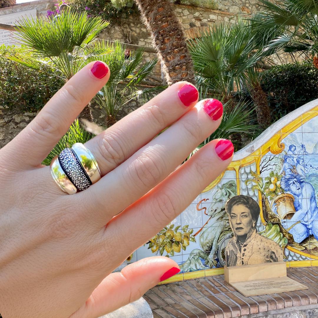 MONTE CARLO RING - Sterling Silver and 14k Yellow Gold-Tayroni