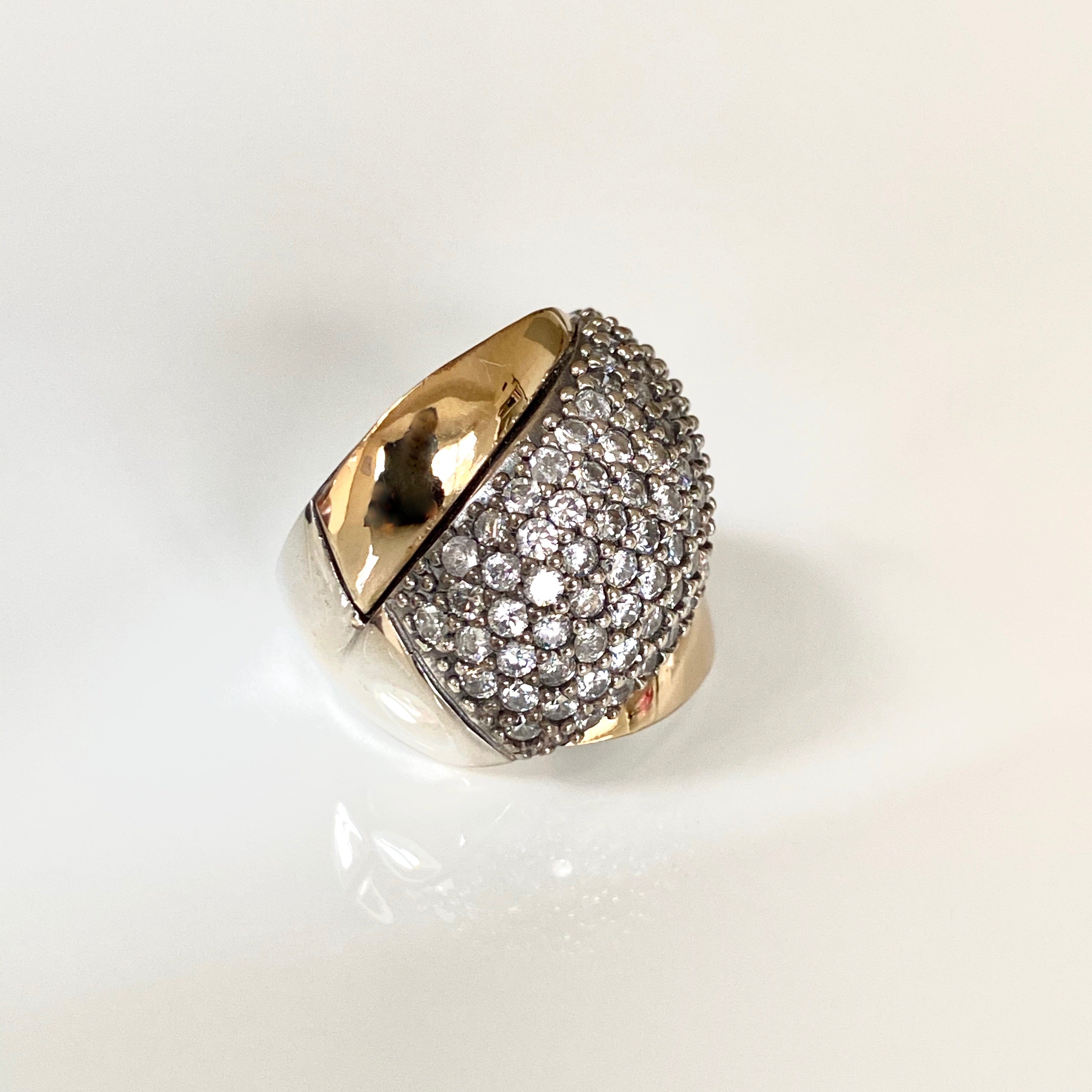 NOBU RING - Sterling Silver & 14k Yellow Gold-Tayroni