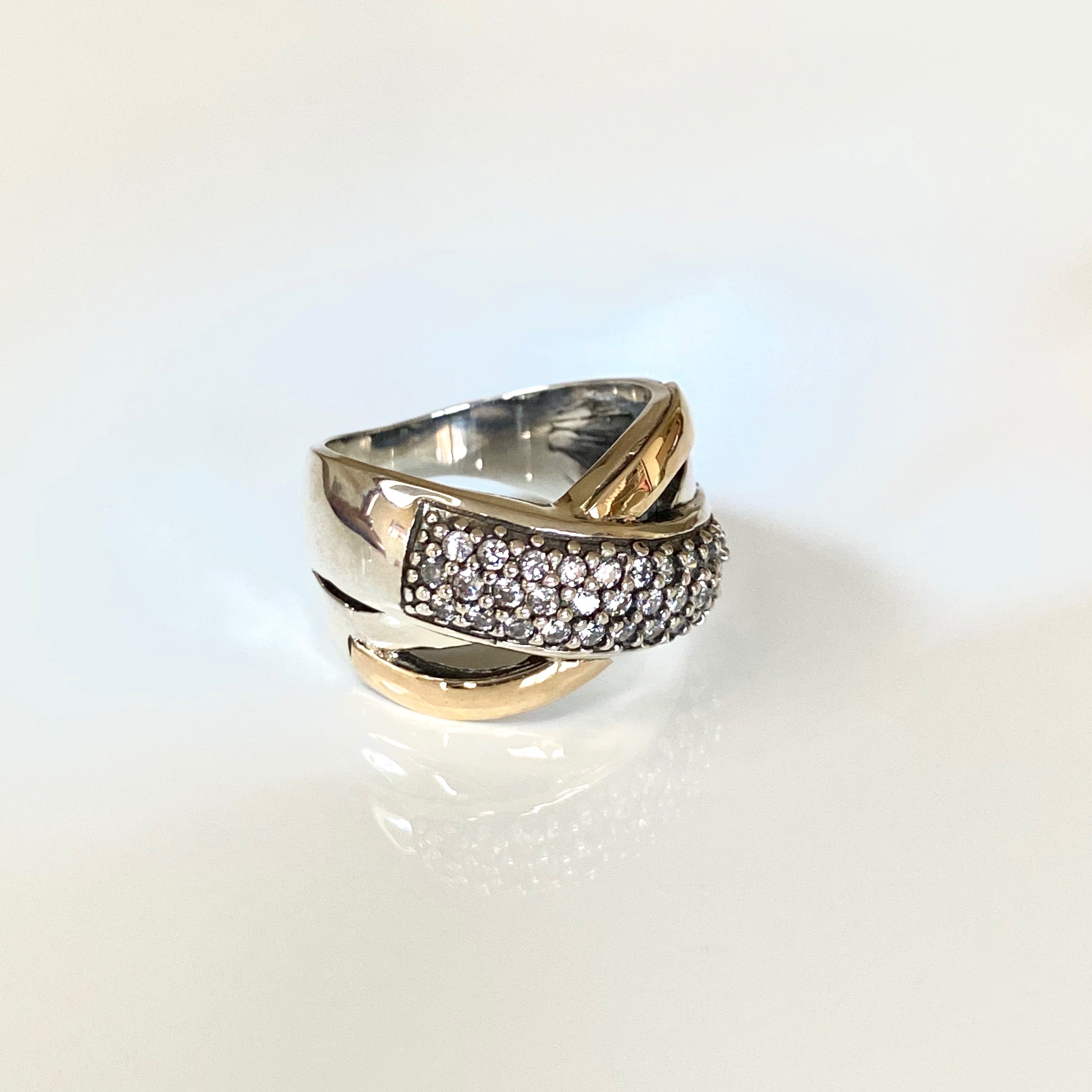 PAOLINO RING - Sterling Silver & 14k Yellow Gold-Tayroni