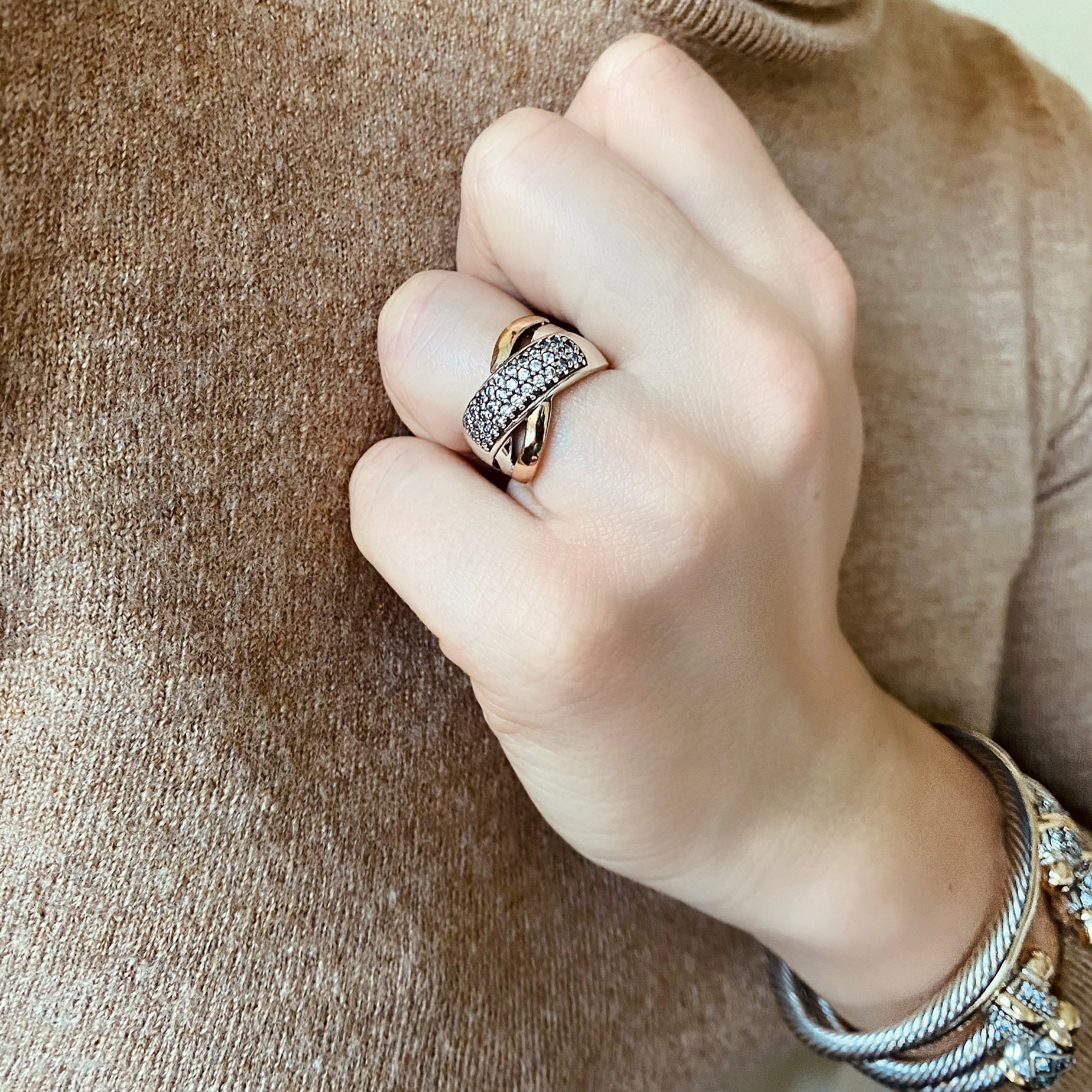 PAOLINO RING - Sterling Silver & 14k Yellow Gold-Tayroni