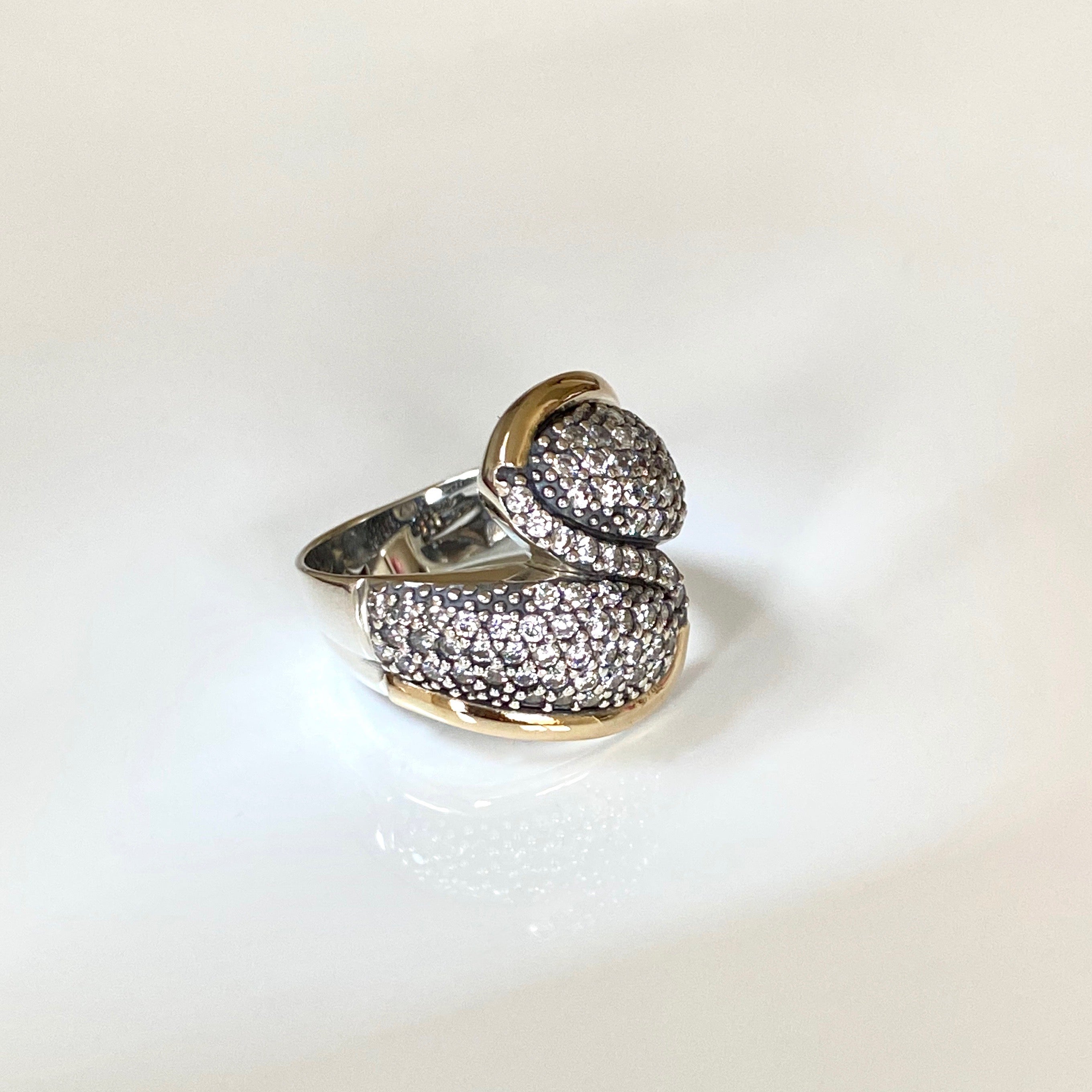 POSITANO RING - Sterling Silver & 14k Yellow Gold-Tayroni