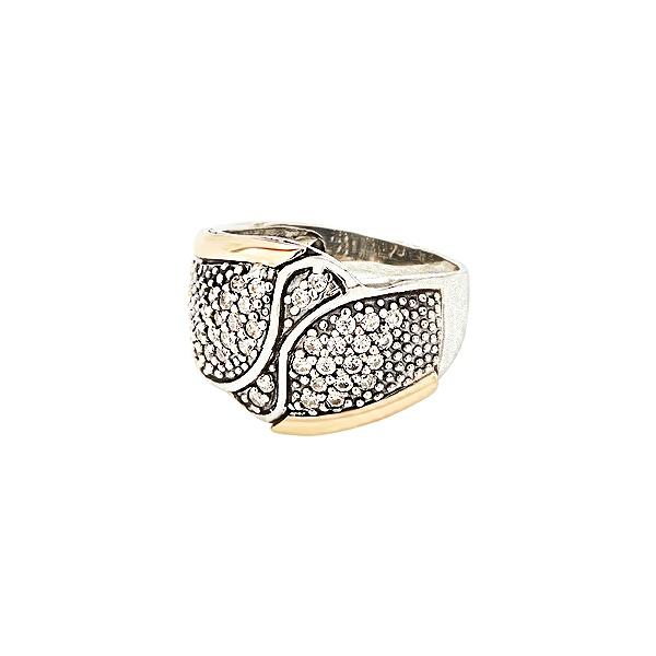 ROSE RING - Sterling Silver & 14k Yellow Gold-Tayroni