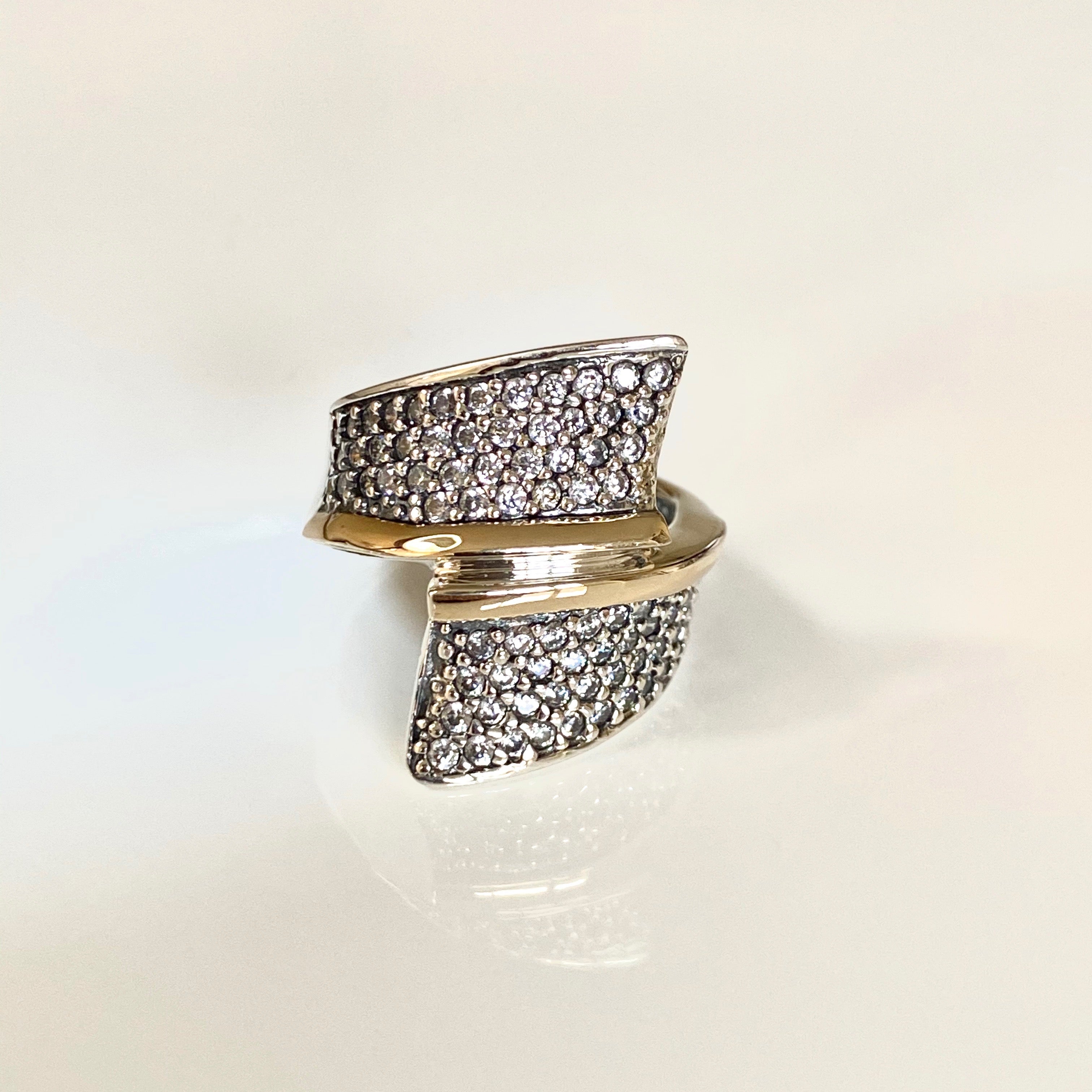 SAINT TROPEZ RING - Sterling Silver & 14k Yellow Gold-Tayroni