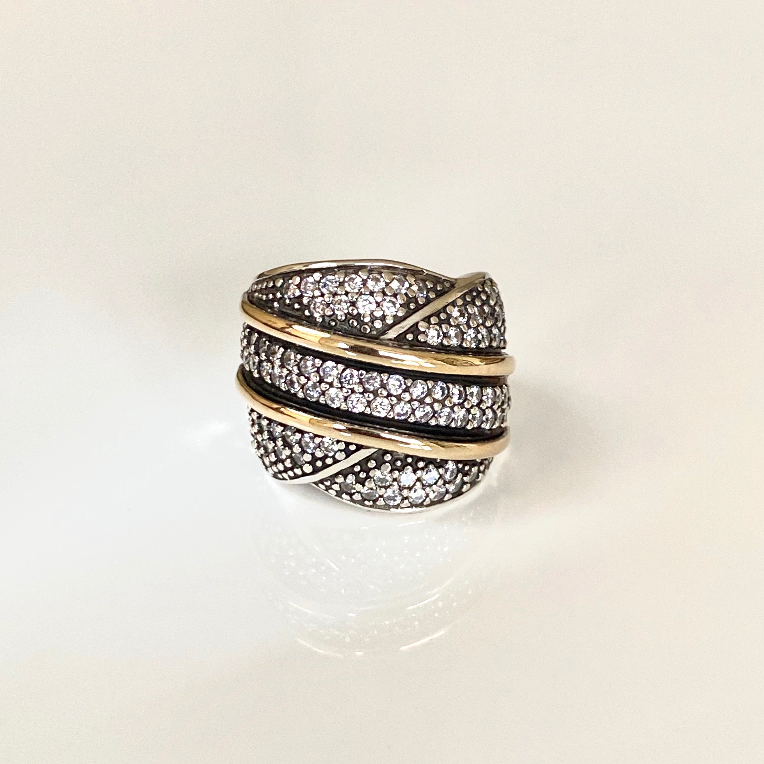 SIRENUSE RING - Sterling Silver & 14k Yellow Gold-Tayroni