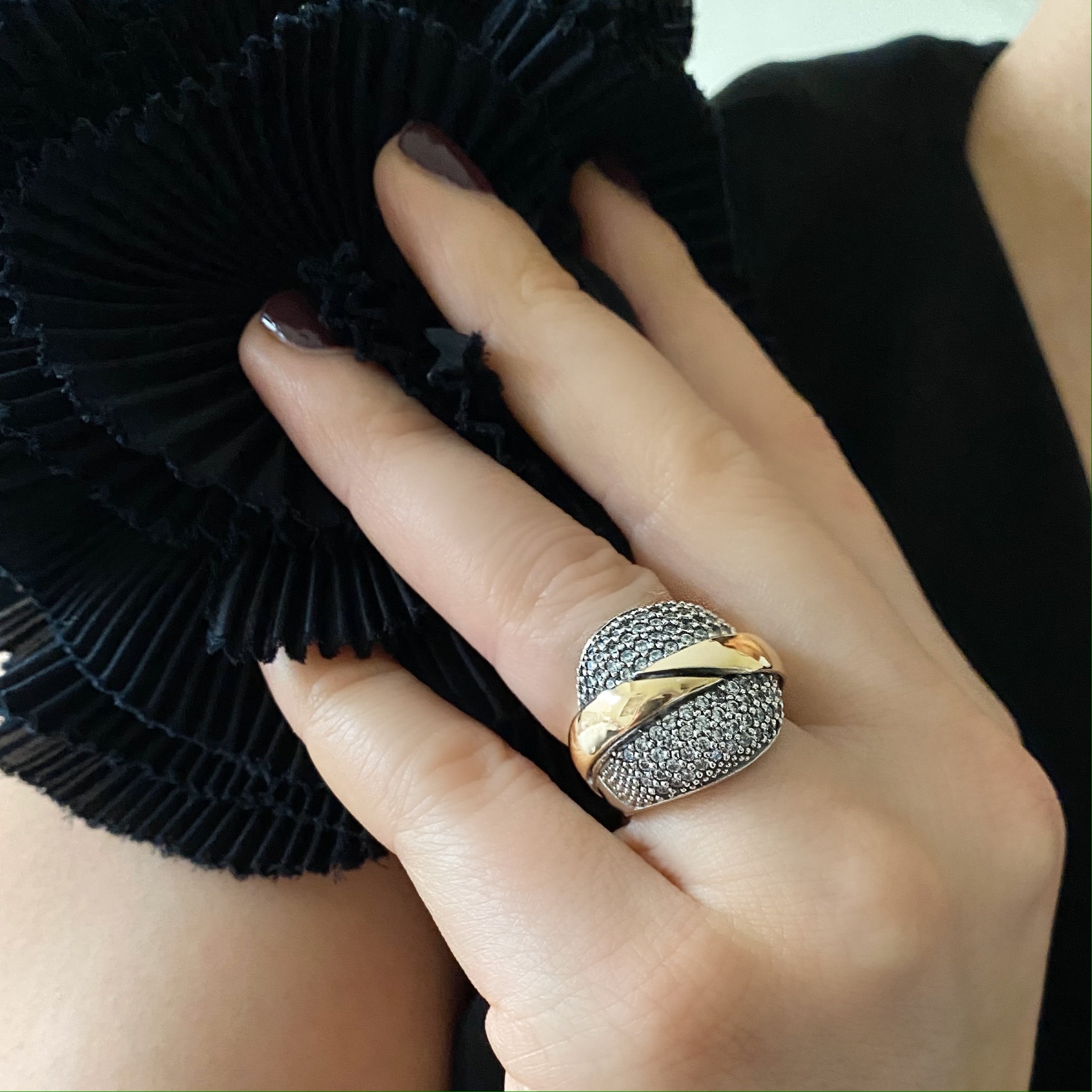 SIRIUS RING - Sterling Silver & 14k Yellow Gold-Tayroni