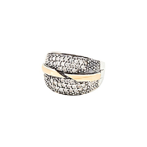 SIRIUS RING - Sterling Silver & 14k Yellow Gold-Tayroni