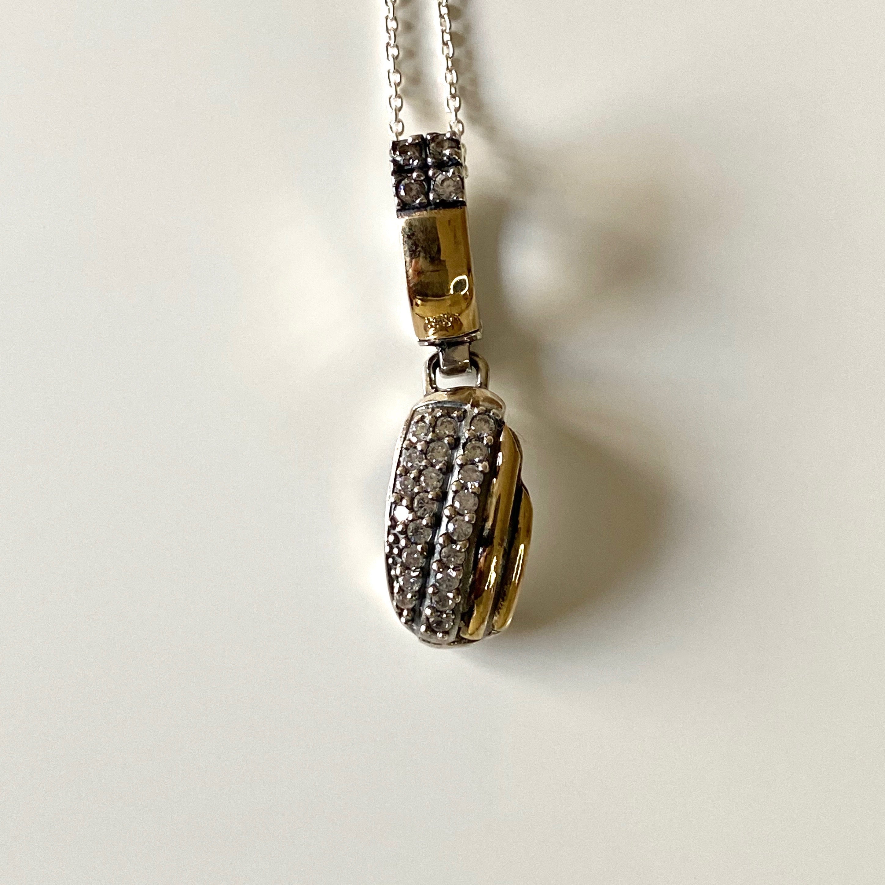VEGA NECKLACE - Sterling Silver & 14k Yellow Gold-Tayroni