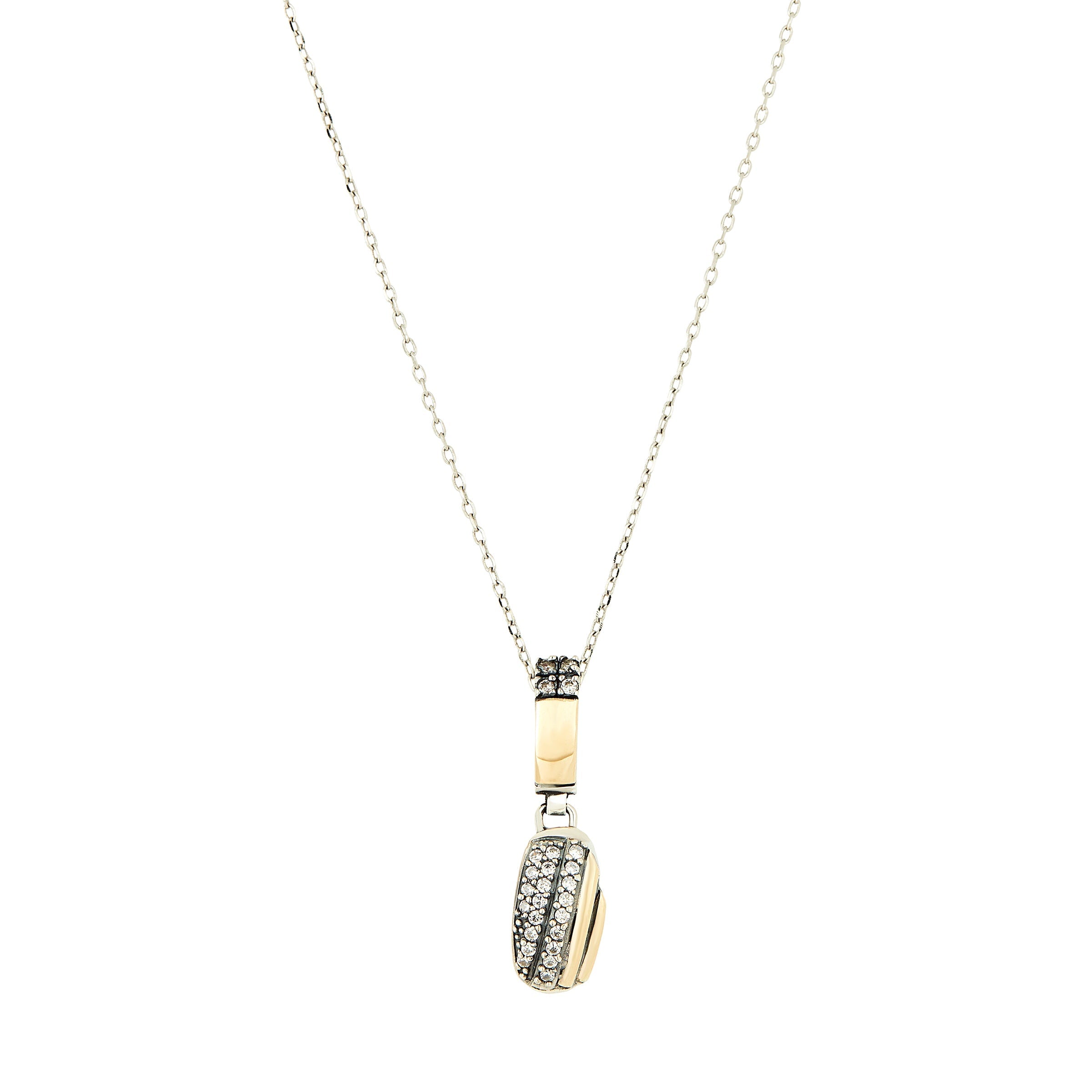 VEGA NECKLACE - Sterling Silver & 14k Yellow Gold-Tayroni
